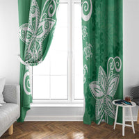 Polynesia Window Curtain Green Tribal Turtle Floral Pattern LT05 - Polynesian Pride