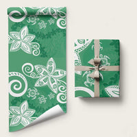 Polynesia Wrapping Paper Green Tribal Turtle Floral Pattern LT05 58" × 23" Green - Polynesian Pride
