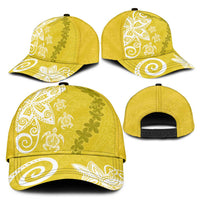 Polynesia Classic Cap Yellow Tribal Turtle Floral Pattern LT05 - Polynesian Pride