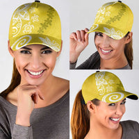 Polynesia Classic Cap Yellow Tribal Turtle Floral Pattern LT05 - Polynesian Pride