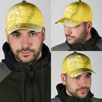 Polynesia Classic Cap Yellow Tribal Turtle Floral Pattern LT05 - Polynesian Pride