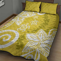 Polynesia Quilt Bed Set Yellow Tribal Turtle Floral Pattern LT05 - Polynesian Pride