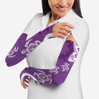 Polynesia Arm Sleeves Purple Tribal Turtle Floral Pattern LT05 - Polynesian Pride
