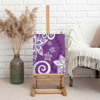 Polynesia Canvas Wall Art Purple Tribal Turtle Floral Pattern LT05 - Polynesian Pride