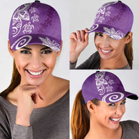 Polynesia Classic Cap Purple Tribal Turtle Floral Pattern LT05 - Polynesian Pride