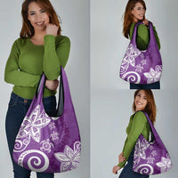 Polynesia Grocery Bag Purple Tribal Turtle Floral Pattern LT05 - Polynesian Pride