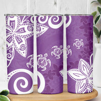 Polynesia Skinny Tumbler Purple Tribal Turtle Floral Pattern
