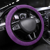 Polynesia Steering Wheel Cover Purple Tribal Turtle Floral Pattern LT05 Universal Fit Purple - Polynesian Pride
