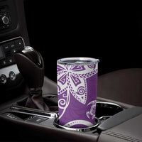 Polynesia Tumbler Cup Purple Tribal Turtle Floral Pattern LT05 - Polynesian Pride
