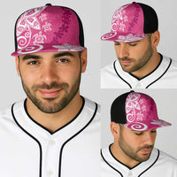 Polynesia Baseball Net Cap Pink Tribal Turtle Floral Pattern LT05 - Polynesian Pride