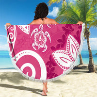 Polynesia Beach Blanket Pink Tribal Turtle Floral Pattern LT05 - Polynesian Pride