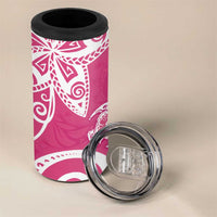 Polynesia 4 in 1 Can Cooler Tumbler Pink Tribal Turtle Floral Pattern LT05 - Polynesian Pride