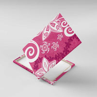 Polynesia Canvas Wall Art Pink Tribal Turtle Floral Pattern LT05 With Frame Pink - Polynesian Pride