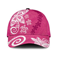Polynesia Classic Cap Pink Tribal Turtle Floral Pattern LT05 Universal Fit Pink - Polynesian Pride