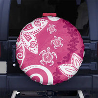 Polynesia Spare Tire Cover Pink Tribal Turtle Floral Pattern LT05 - Polynesian Pride