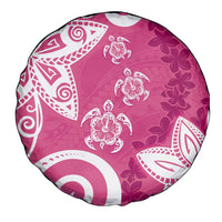 Polynesia Spare Tire Cover Pink Tribal Turtle Floral Pattern LT05 - Polynesian Pride