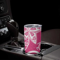 Polynesia Tumbler Cup Pink Tribal Turtle Floral Pattern LT05 - Polynesian Pride
