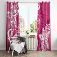 Polynesia Window Curtain Pink Tribal Turtle Floral Pattern LT05 - Polynesian Pride