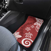 Polynesia Car Mats Red Tribal Turtle Floral Pattern LT05 - Polynesian Pride