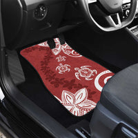 Polynesia Car Mats Red Tribal Turtle Floral Pattern LT05 - Polynesian Pride