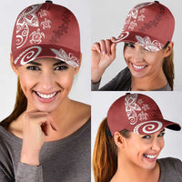 Polynesia Classic Cap Red Tribal Turtle Floral Pattern LT05 - Polynesian Pride