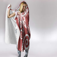 Polynesia Hooded Blanket Red Tribal Turtle Floral Pattern LT05 - Polynesian Pride