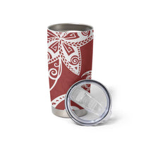 Polynesia Tumbler Cup Red Tribal Turtle Floral Pattern LT05 - Polynesian Pride