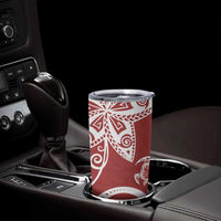 Polynesia Tumbler Cup Red Tribal Turtle Floral Pattern LT05 - Polynesian Pride