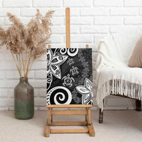 Polynesia Canvas Wall Art Black Tribal Turtle Floral Pattern LT05 - Polynesian Pride