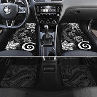 Polynesia Car Mats Black Tribal Turtle Floral Pattern LT05 Set 4pcs Black - Polynesian Pride