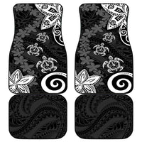 Polynesia Car Mats Black Tribal Turtle Floral Pattern LT05 - Polynesian Pride