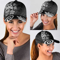 Polynesia Classic Cap Black Tribal Turtle Floral Pattern LT05 - Polynesian Pride