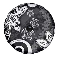 Polynesia Spare Tire Cover Black Tribal Turtle Floral Pattern LT05 - Polynesian Pride