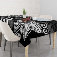 Polynesia Tablecloth Black Tribal Turtle Floral Pattern LT05 - Polynesian Pride