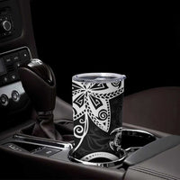 Polynesia Tumbler Cup Black Tribal Turtle Floral Pattern LT05 - Polynesian Pride