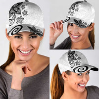 Polynesia Classic Cap White Tribal Turtle Floral Pattern LT05 - Polynesian Pride