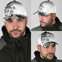 Polynesia Classic Cap White Tribal Turtle Floral Pattern LT05 - Polynesian Pride