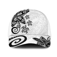 Polynesia Mesh Trucker Cap White Tribal Turtle Floral Pattern LT05 One Size White White - Polynesian Pride