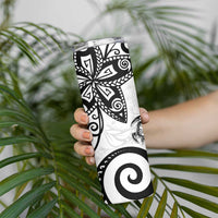Polynesia Skinny Tumbler White Tribal Turtle Floral Pattern LT05 - Polynesian Pride