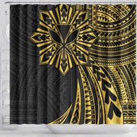 Hawaii And Philippines Shower Curtain Kanaka Maoli With Tribal Sun Together Gold