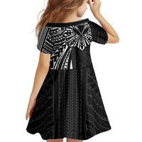 Hawaii And Philippines Family Matching Mermaid Dress and Hawaiian Shirt Kanaka Maoli With Tribal Sun Together Black