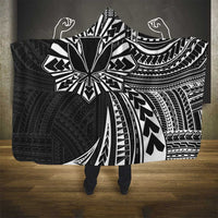 Hawaii And Philippines Hooded Blanket Kanaka Maoli With Tribal Sun Together Black