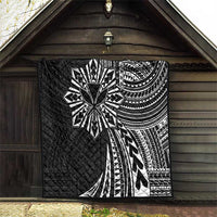Hawaii And Philippines Quilt Kanaka Maoli With Tribal Sun Together Black