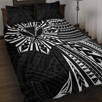 Hawaii And Philippines Quilt Bed Set Kanaka Maoli With Tribal Sun Together Black