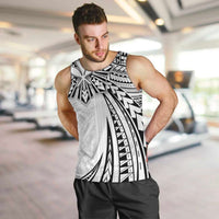 Hawaii And Philippines Men Tank Top Kanaka Maoli With Tribal Sun Together White