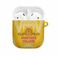 Anastasis College AirPods Case Tonga Ngatu Pattern LT05 Yellow - Polynesian Pride