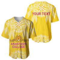 Personalised Anastasis College Baseball Jersey Tonga Ngatu Pattern LT05 - Polynesian Pride