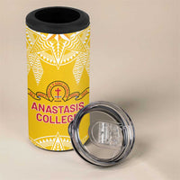 Personalised Anastasis College 4 in 1 Can Cooler Tumbler Tonga Ngatu Pattern LT05 - Polynesian Pride
