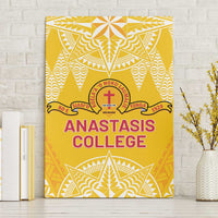 Anastasis College Canvas Wall Art Tonga Ngatu Pattern LT05 Without Frame Yellow - Polynesian Pride