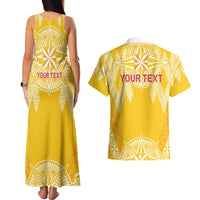 Personalised Anastasis College Couples Matching Tank Maxi Dress and Hawaiian Shirt Tonga Ngatu Pattern LT05 - Polynesian Pride